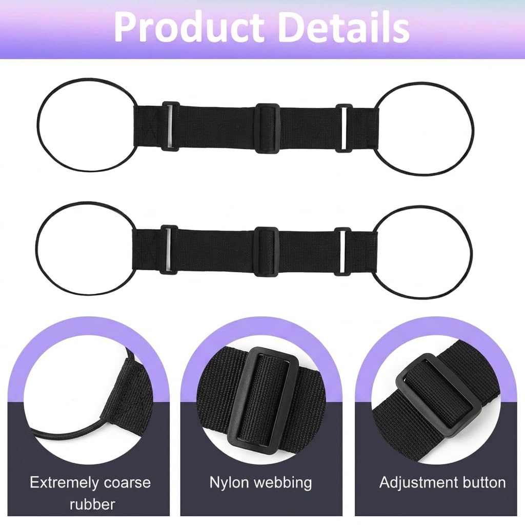 HASTHIP Adjustable Luggage Straps with Dual Loops