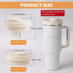 HASTHIP Flip Straw Lid for Stanley Tumbler 30 and 20 oz with Dustproof Cover | Spill-Proof Silicone Replacement