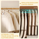 HASTHIP Plastic Hangers 10 Pack for Dry and Wet Clothes with 360º Swivel Hooks | 16.5 in Adult Size