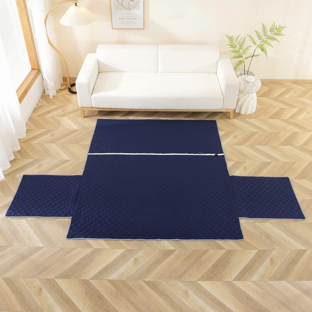 HASTHIP Sofa Cover for 2 Seater 130×196cm with Reversible Waterproof Design | Blue and Grey Furniture Protector