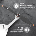 HASTHIP® 8Pcs DJI Mini 4 Propeller Blades Replacement for DJI Mini 4 Pro, Ultral Lightweight Silent Flight Propeller Set with Screwdriver Screws Pack, No Mini 4 Pro Drone