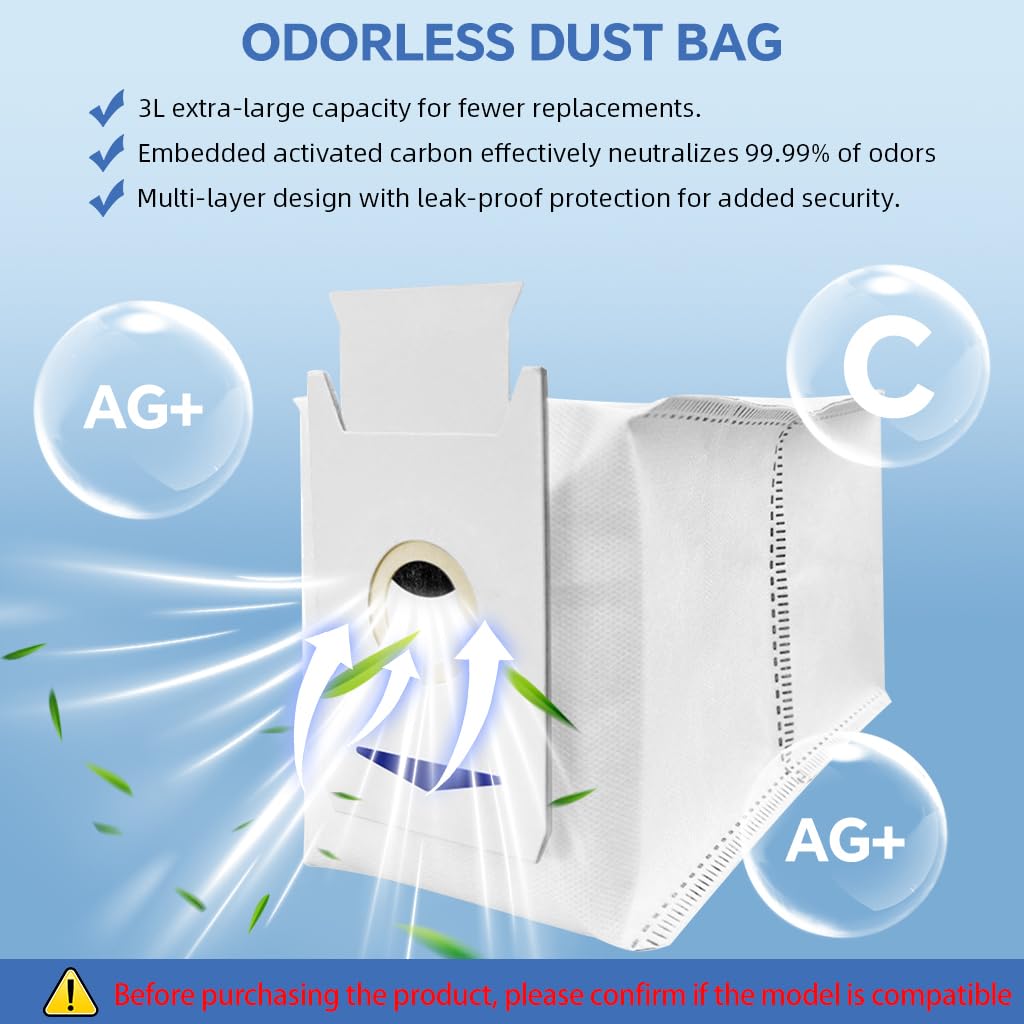 HASTHIP Replacement Parts for Ecovacs T30 Omni with 10 pcs full kit | main and side brushes