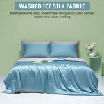 HASTHIP Cooling Duvet Quilt for Double Bed with 200x230cm Reversible Design | Ice-Silk Microfiber Grey and Blue