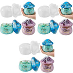 HASTHIP Resin Molds for DIY Epoxy Craft featuring 2 Part Mushroom Jar Design 3PCS | with 3.26×2.16 in Base and 4.17×2.48 in Lid