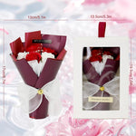 HASTHIP Rose Gift Box for Valentines and Birthdays with Hand Soap Roses 20cmx14cmx8.5cm | Ideal for Girlfriend or Mother
