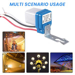 5Pcs Light Sensor System Component AC 220V Photocell Light Sensor Switch Waterproof Light Sensor DIY Modification Switch Sensor for Ceiling Light, Porch Light, Street Light, Pathway Light