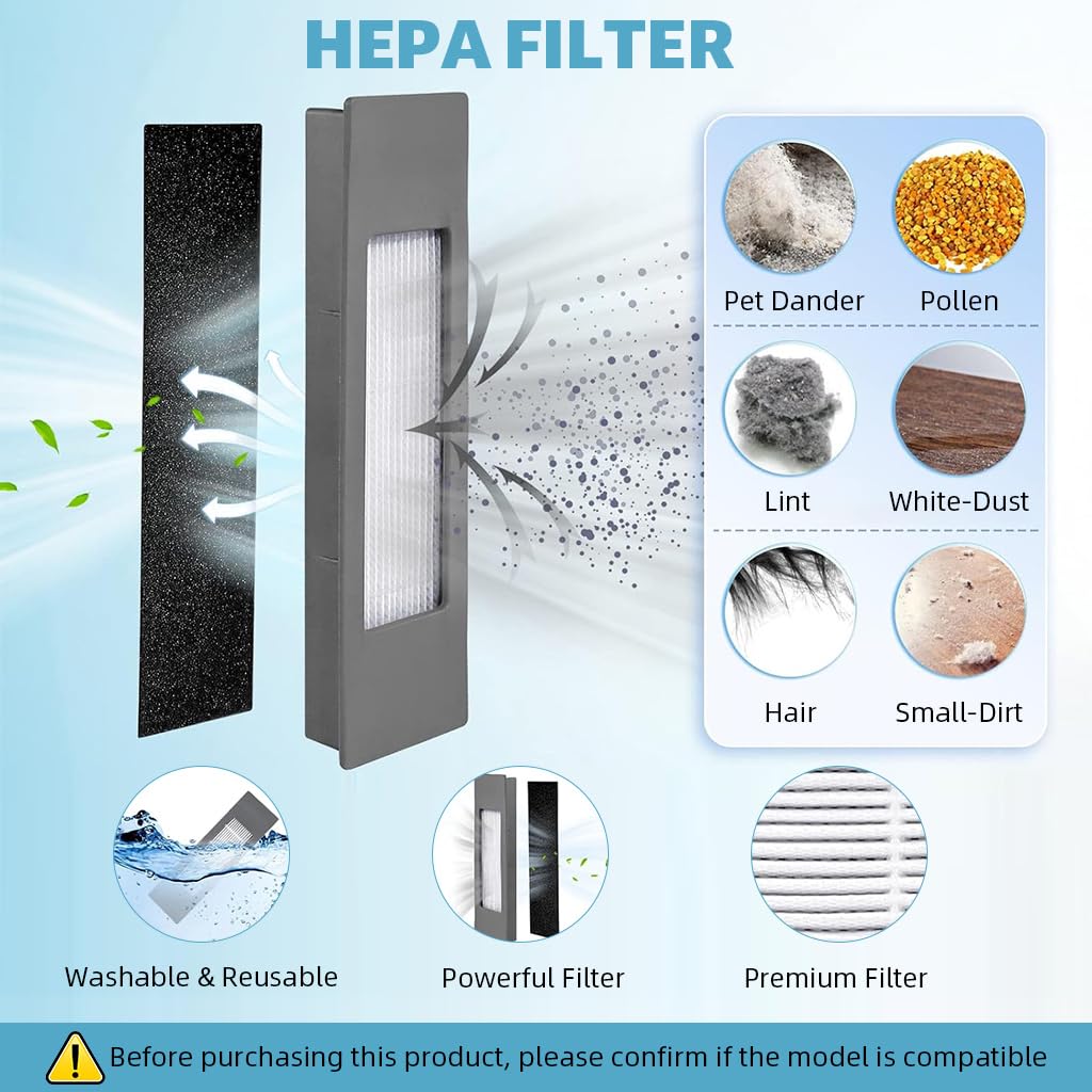 HASTHIP Replacement Accessories Kit for Ecovacs Deebot N8 OZMO 920 950 with 8 pcs Set | 4 Side Brushes 2 Mop Cloths and 2 HEPA Filters