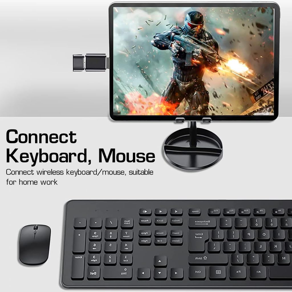 HASTHIP® USB OTG Adapter for iPhone, Lightn-ing Male to USB Female Transfer Portable USB Camera Adapter OTG Data Sync Adapter for iPhone13/12/11/Xr/X/XS/8/7/Card Reader/Flash Drive/Mouse/MIDI Keyboard