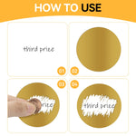 HASTHIP Scratch Off Stickers for Party Games and DIY Cards featuring 100pcs Golden Adhesive