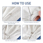 HASTHIP Sewing Loop Turner Hook for Fabric Tubes featuring Latch Tongue Lock | 4 pcs 10.4 in Stainless Steel Tools