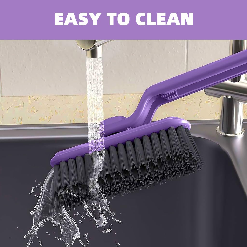 HASTHIP® 2in 1 Window Groove Cleaning Brush with Tong Tool, 360 ° Flexible Rotatable Narrow Cleaning Brush Corner Cleaning Brush Crevice Cleaning Brush for Kitchen, Balcony, Window, Car Upholstery