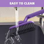 HASTHIP® 2in 1 Window Groove Cleaning Brush with Tong Tool, 360 ° Flexible Rotatable Narrow Cleaning Brush Corner Cleaning Brush Crevice Cleaning Brush for Kitchen, Balcony, Window, Car Upholstery