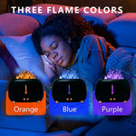 HASTHIP® Flame Ultrasonic Essential Oil Diffuser 250ml, Cool Mist Humidifier with 3-Color LED Light, Aromatherapy Scent Air Machine, Quiet Auto-Off, Room, Car, Home, Office, Aromatherapy Moisture Air
