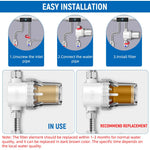 HASTHIP Water Filter for Tank Heater and Washing Machine with Clear Housing and 1/2 inch Thread | PP Fiber Filtration for Sediment and Rust Removal