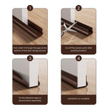 HASTHIP Door Seal Strip for Draft Protection featuring Self-Adhesive PVC Rubber 36.6 in | Noise and Weather Insulation