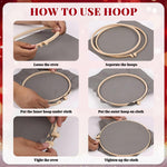 HASTHIP Embroidery Kit for Beginners with 7.8 in Hoop and Yarn for Kids and Adults | DIY Snowman Holiday Craft