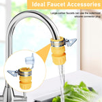 HASTHIP Universal Water Tap Adapter for 4/6 Point Faucets with Anti Leakage ABS Quick Release 3 PCS