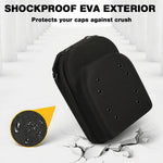 HASTHIP Cap Organizer Bag for Travel with Ventilated EVA Hard Case 4–6 Cap Capacity 33x23x14cm
