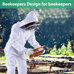 HASTHIP Bee Suit for Beekeeping with Mesh Face Hood and Elastic Cuffs | Fits 175–185cm Adults