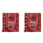 HASTHIP Christmas Decorations Outdoor Yard Porch Sign Set with 1.8m x 30cm Banners | Red Black Buffalo Plaid Merry Xmas Door Decor