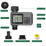 HASTHIP Automatic Water Timer for Garden Faucet with 0–360 Min Setting and Rain Delay | UV‑Resistant ABS Smart Irrigation Control