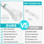 HASTHIP Retractable Curtain Rod for Windows and Walls featuring 41.3–74.8 in Range | Metal Anti Slip Tension Design