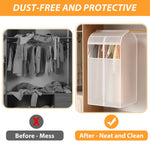 HASTHIP Garment Storage Bag for Wardrobe Organization with Zipper Closure 47.2 in Transparent PVC Cover | Fits 10–25 Clothes