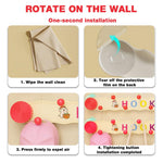 HASTHIP Cloth Hanger for Wall with 7 Hooks featuring Dual-Row Design and Suction Cup Hold | Multicolor Organizer