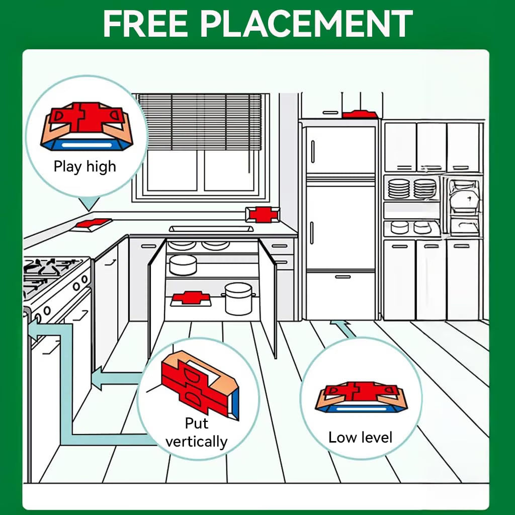 HASTHIP 10-Piece Cockroach Glue Trap Set