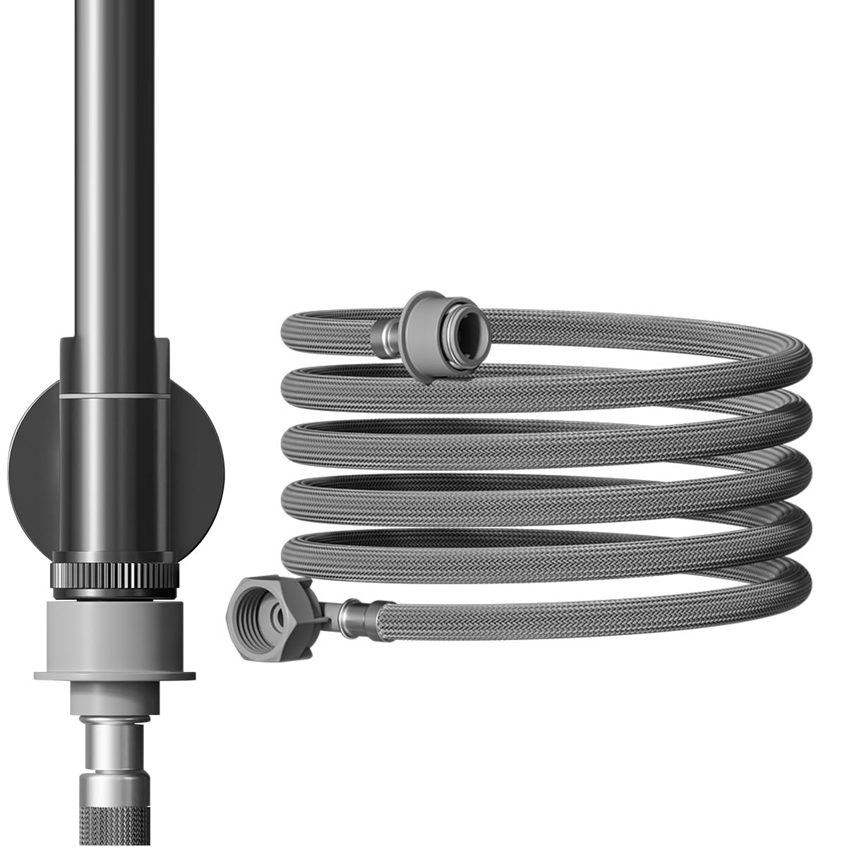 HASTHIP Washing Machine Hose 9.84 ft for Universal Water Inlet featuring Quick Snap On PET Design
