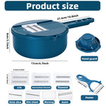 HASTHIP Vegetable Chopper 9 in 1 Multifunctional Cutter with Dicer and Storage Container | Ideal for Salad, Onion and Potato Prep