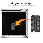 HASTHIP® Concentrador ARGB y PWM de 10 Puertos,Divisor 1 a 10 para Ventiladores 5V 3PIN RGB Direccionable,Hub Adaptador Magnético con Conexión SATA Controlador de Ventiladores PC para