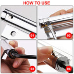 2 Pack Door Closer, Spring Loaded Automatic Door Closer, Stainless Steel Door Closer with Folding Spring Arm, Surface Mounted Door Closer with Accessories Tools for Home, Office, Hotel Door