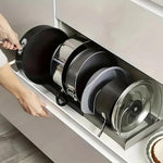 HASTHIP Pot Lid Holder for Kitchen Organization with 7 Slot Steel Wire Racks | Countertop Organizer