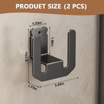 HASTHIP Slippers Holder for Bathroom with Dual Hook No Drill Adhesive Design | 2Pcs Carbon Steel Space Saver Organizer