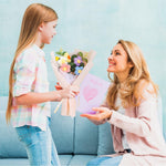 HASTHIP® DIY Handmade Crochet Flower Bouquet Gift Lovely Color Crochet Flowers Bouquet Gift for Girls Home Decor Gift for Mother