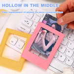 HASTHIP Magnetic Photo Frames for Refrigerator with Strong Magnet and Resin Build | 4Pcs 3in Colored Display