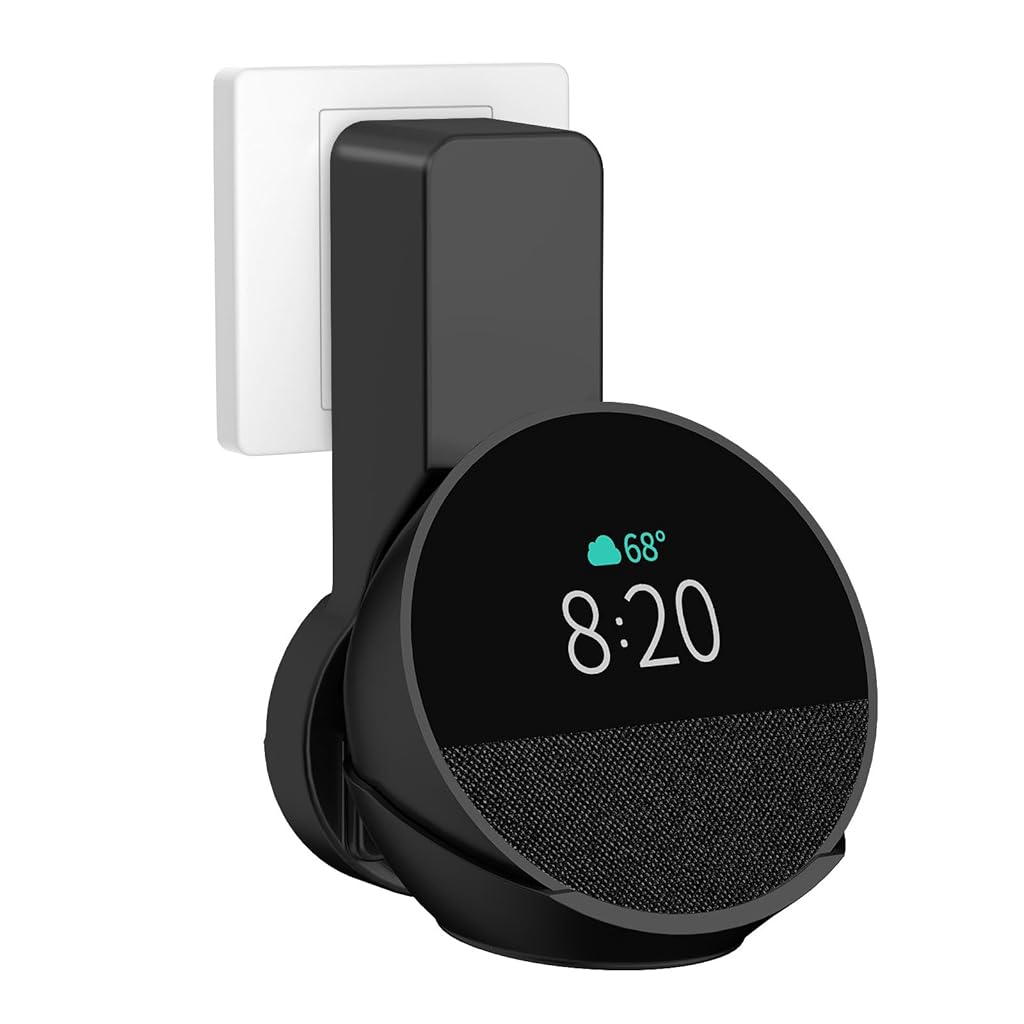 HASTHIP® Wall Mount Holder for Echo Spot Outlet Wall Mount Stand for Echo Spot, No Screws or Drilling Needed