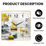 HASTHIP Quartz Wall Clock for Home featuring Silent Non Ticking Mechanism 12 inch | Modern Decorative Design