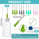 HASTHIP Glue Applicator Bottles for Precise Glue and Oil Use with Luer Lock Tips 30 ml | 6 Pcs Set