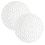 HASTHIP® 2 Pack Rubber Sink Mat Set Anti-Scratch Kitchen Sink Protector Efficient Drainage Non-Slip Durable Dish Drying Grid Mat for Home and Kitchen Use - White