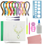HASTHIP® Paper Quilling Kit 900pcs Multi Colors 5mm Quilling Paper Strips Quilling Tool Set Quilling Tool Quilling Template Board Curling Tool Scissors Set Accessories for DIY Paper Quilling Craft