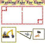 HASTHIP Caution Line Washi Tape Set for DIY Crafts with 16 Rolls and 8 Unique Designs
