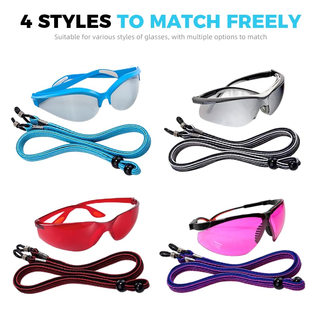 HASTHIP Eyeglasses Holder Strap for Women and Men featuring Adjustable Anti Slip Chain | 8PCS Fashion Color Cord
