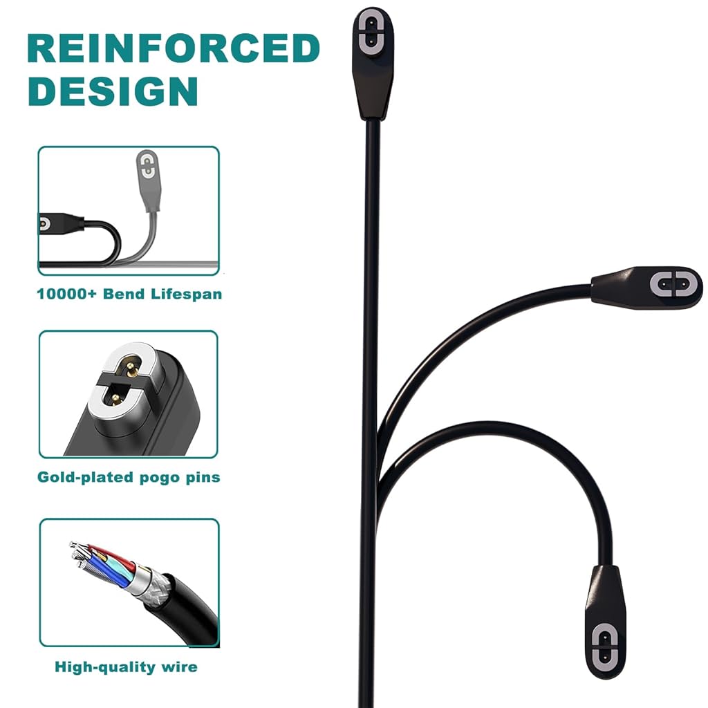 HASTHIP® Cable de Carga Magnético para Auriculares Shokz,Compatible con Aftershokz Aeropex AS800,OpenRun Pro OpenRun Mini OpenComm Conductor de Carga Rápida y Segura 3.3ft