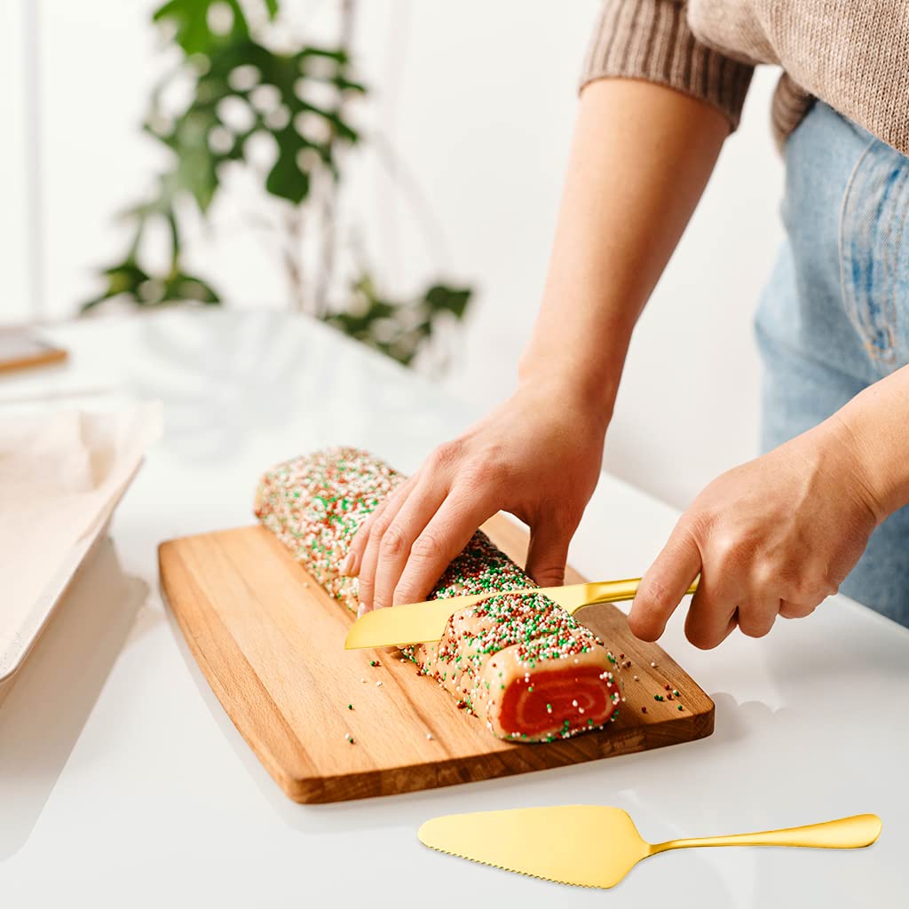 HASTHIP Cake Cutting Knife Set for Birthday and Anniversary with Stainless Steel Server | 2PCS Gift
