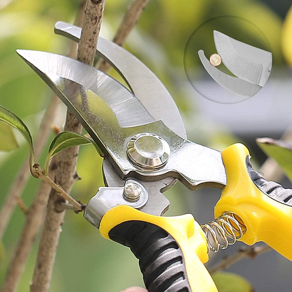 HASTHIP Garden Tools Kit for Home Gardening with 5 Pieces Cast Aluminium Heads | Ergonomic Handles