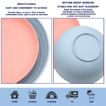 HASTHIP Dinnerware Set for 4 with 16 Pieces featuring Unbreakable Wheat Straw Material | Microwave and Dishwasher Safe