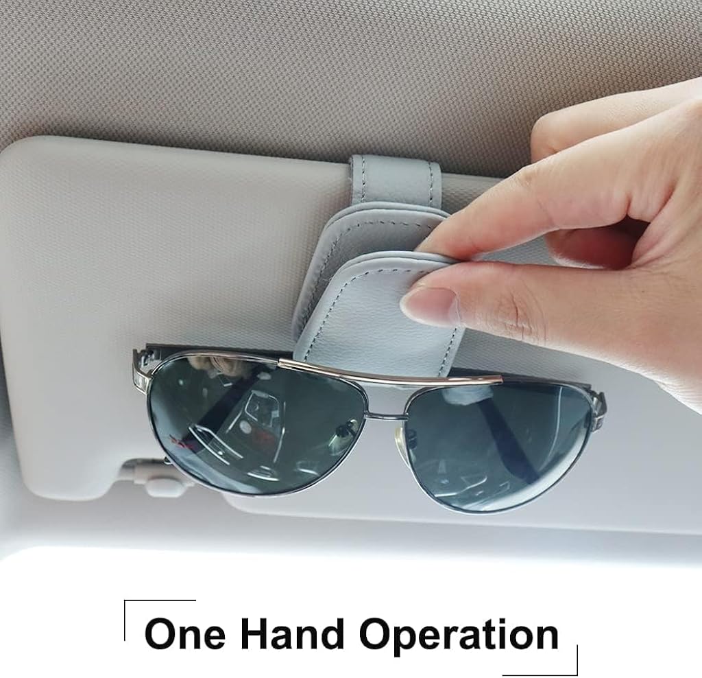 HASTHIP® Soportes para gafas de sol en la visera del coche