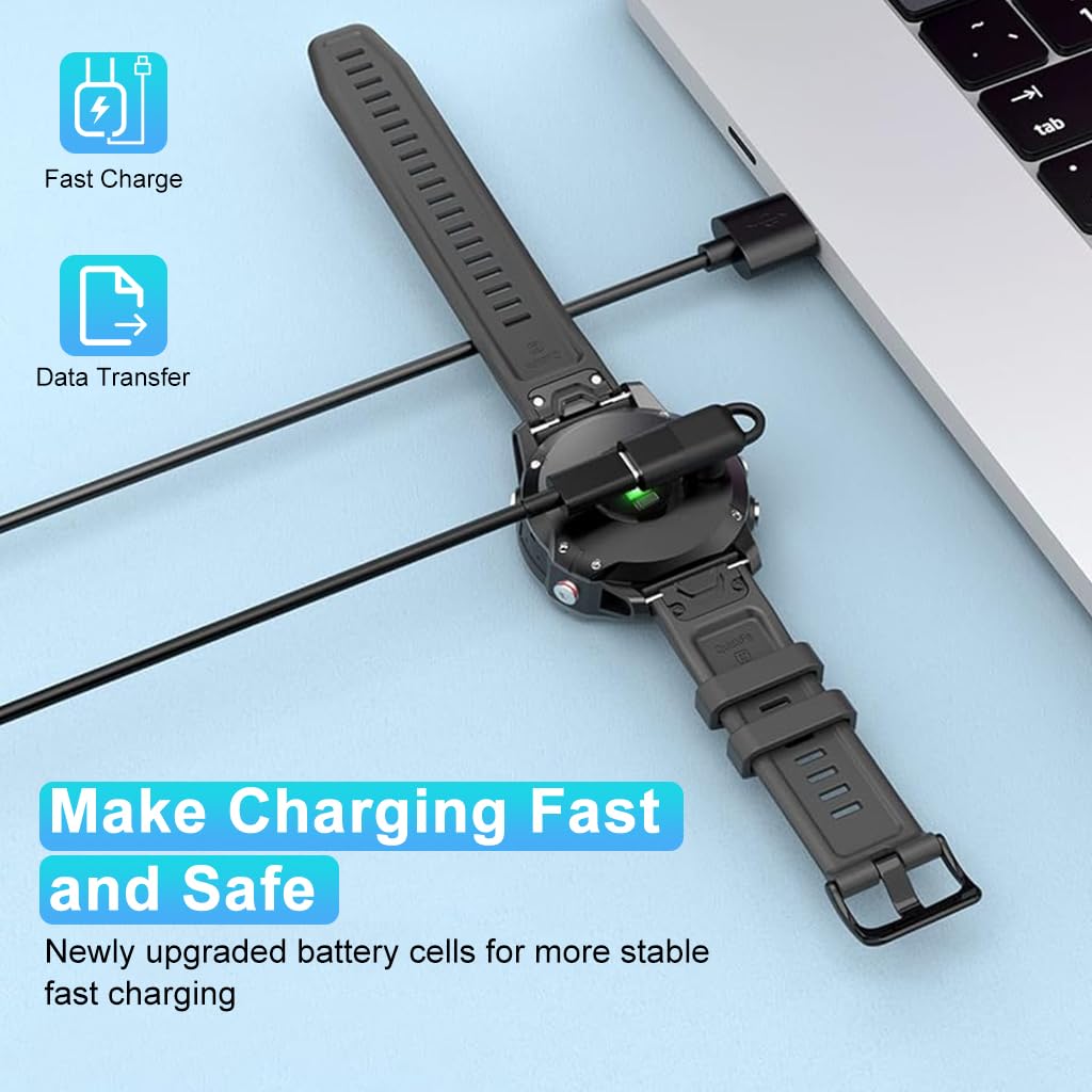 HASTHIP® T Tersely USB C Adapter for Garmin, Type C Charging Cable Converter, Compatible with Garmin Fenix 7/7S/7X/6/6S/6X/5/5S/5X, Forerunner 245/255, Vivoactive 3/4, Venu Series, Approach, Instinct